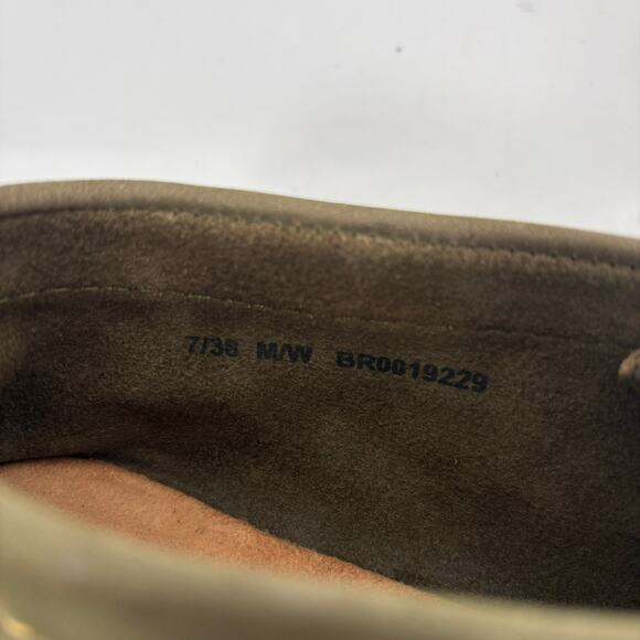 Born Nuala Booties 7 Green Nubuck Leather Ankle Lace Up Boots Shoes Earthy Lagom - Picture 9 of 10